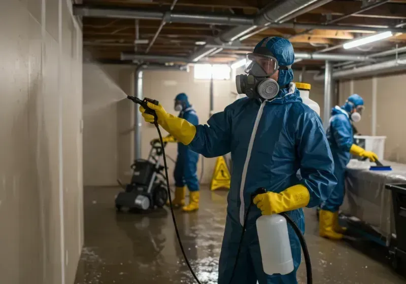 Basement Sanitization and Antimicrobial Treatment process in New Haven County, CT