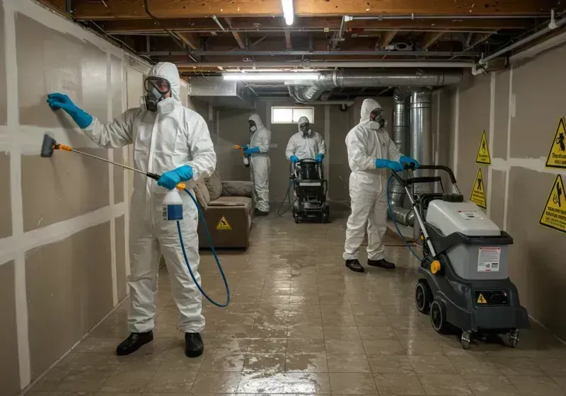 Basement Moisture Removal and Structural Drying process in New Haven County, CT